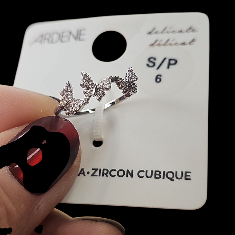Ardene Delicate Silver Butterfly Ring